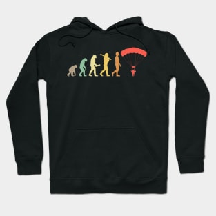 Retro Skydiving Evolution Gift For Skydivers & Parachutists Hoodie